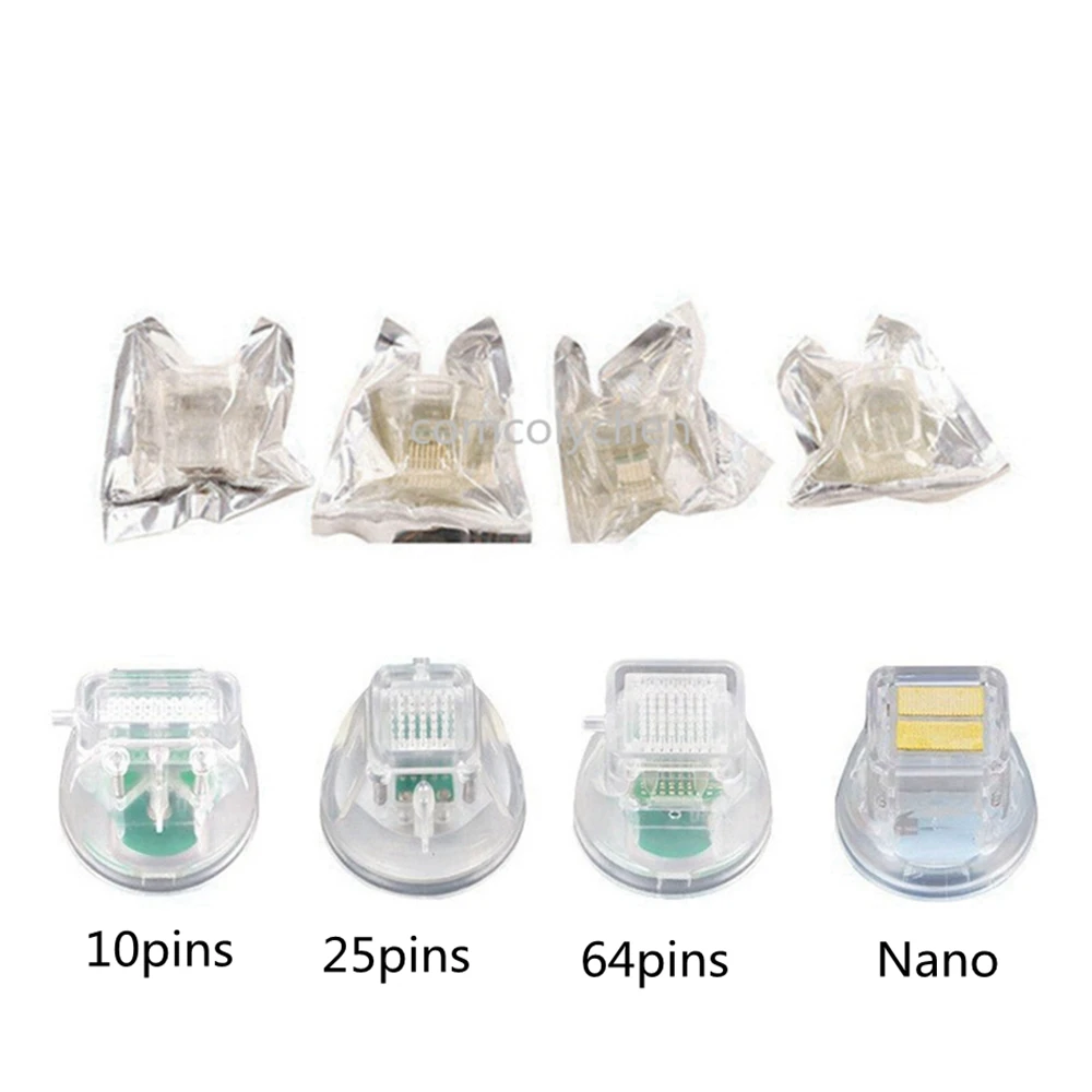 Disposable RF Microneedling Cartridge Gold Plated 10/25/64 Pins Nano Cartridges For Micro Needle RF Machine Accessory