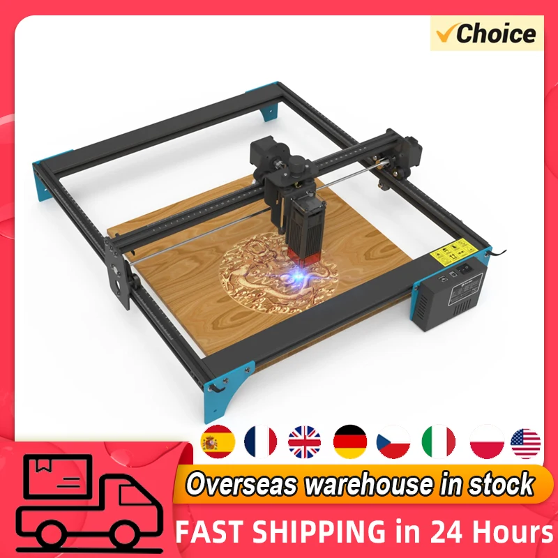 LC400 PRO 50W Laser Engraver DIY Laser Engraving Machine Fixed-focus Laser Cutter with 400x400mm Engraving Area for Metal Wood