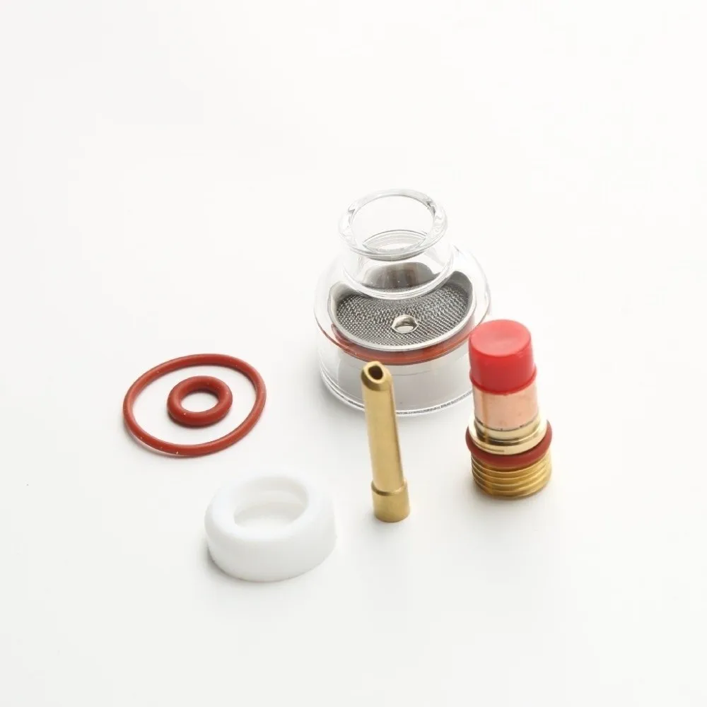 Filter Mesh TIG Welding Torch Kit Collet Body Transparent Porcelain Nozzle Gas Lens Diffuser Kit Gasket Kit Gas Lens Diffuser