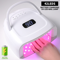 Rechargeable Nail Lamp with LCD Display, Professional Portable Gel Curing Lamp with 4 Timer Setting Auto Sensor for Salon & Home