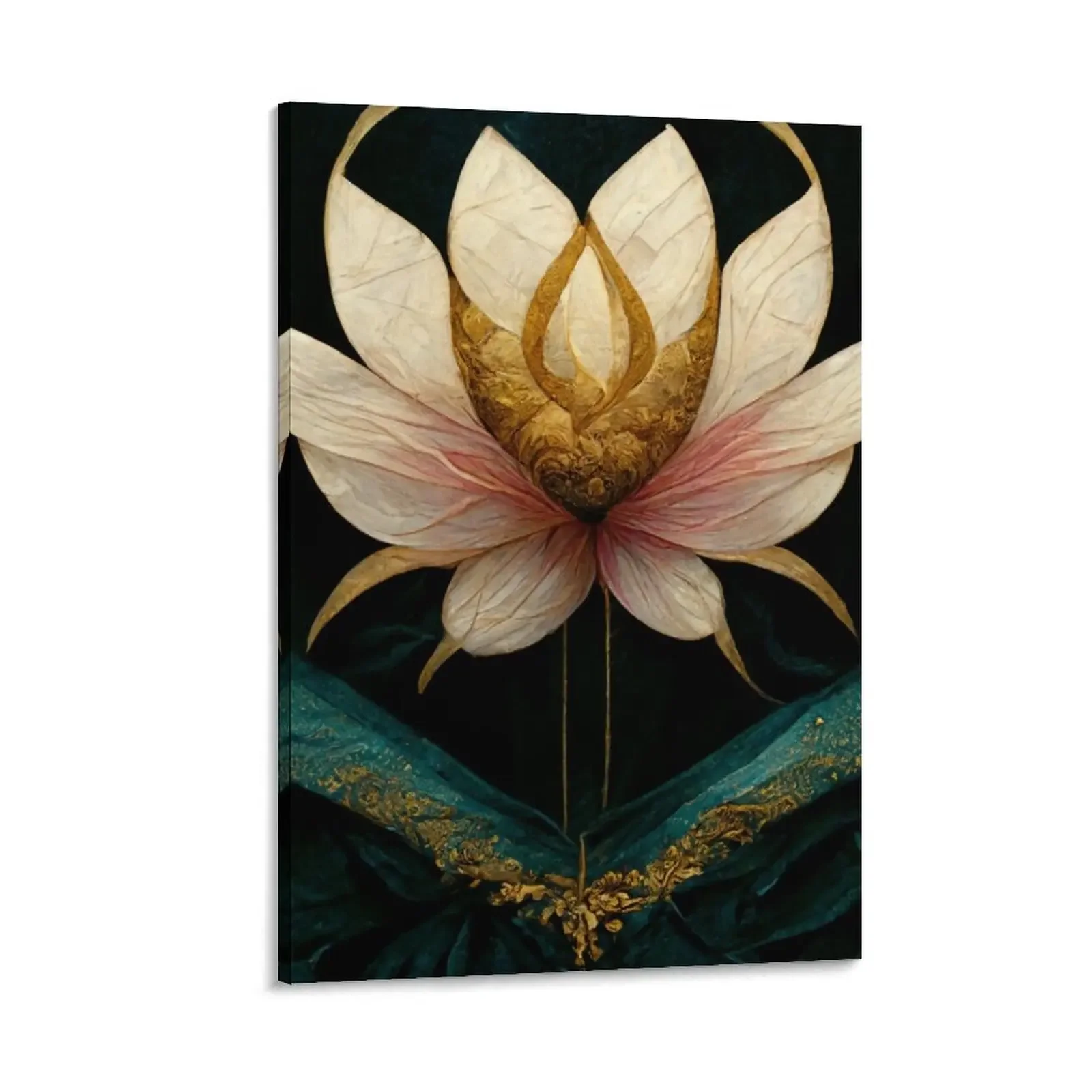 

Silk Lotus Canvas Painting room decorations for men wall art canvas painting Luxury living room decoration