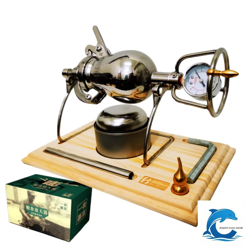 

Suitable for New Mini Household Popcorn Maker, 304 Stainless Steel Hand Crank Grain Expander