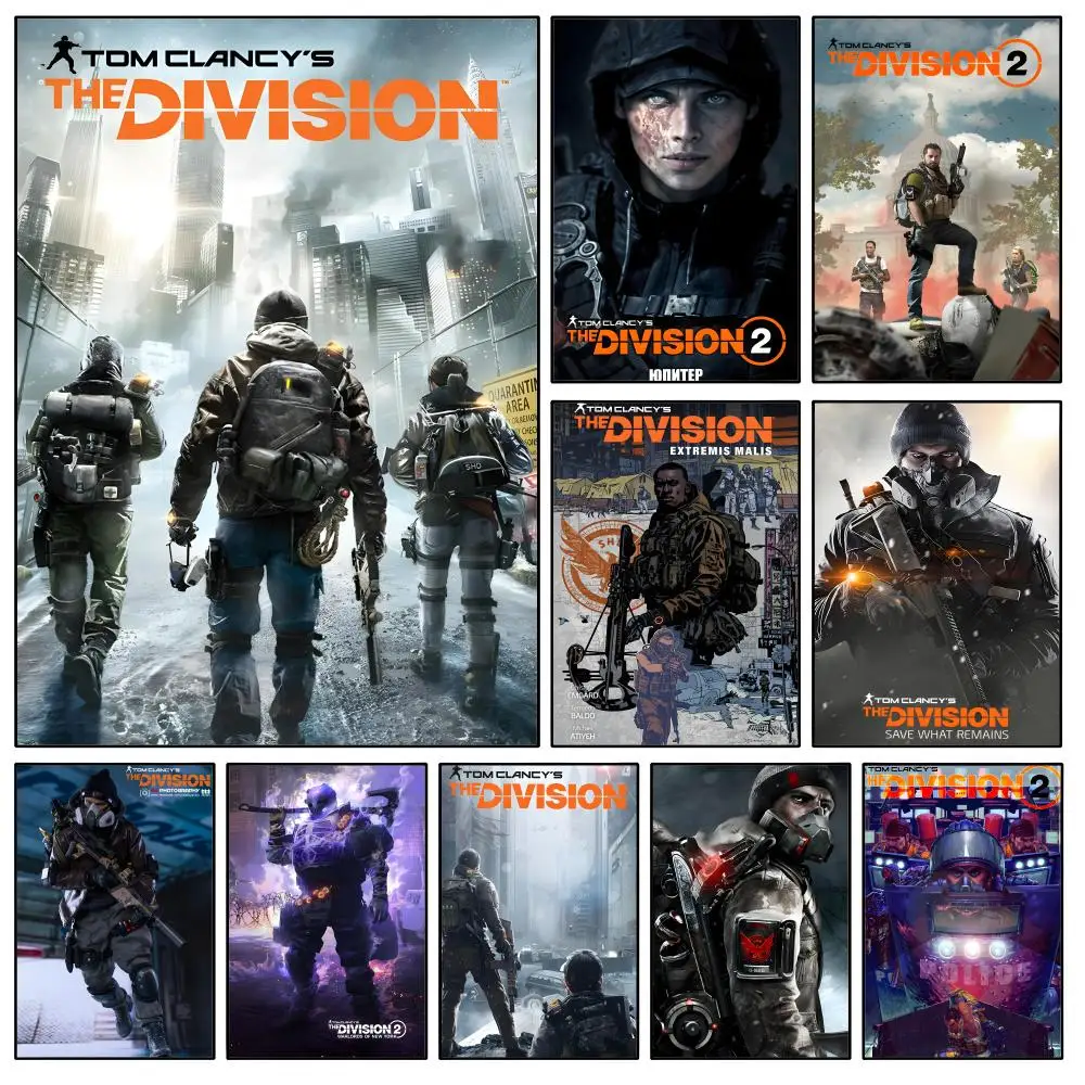 Game Tom Clancys The Division Poster Waterproof HD Modern Peel And Stick Wall Decor Bedroom Living Room Dorm Office