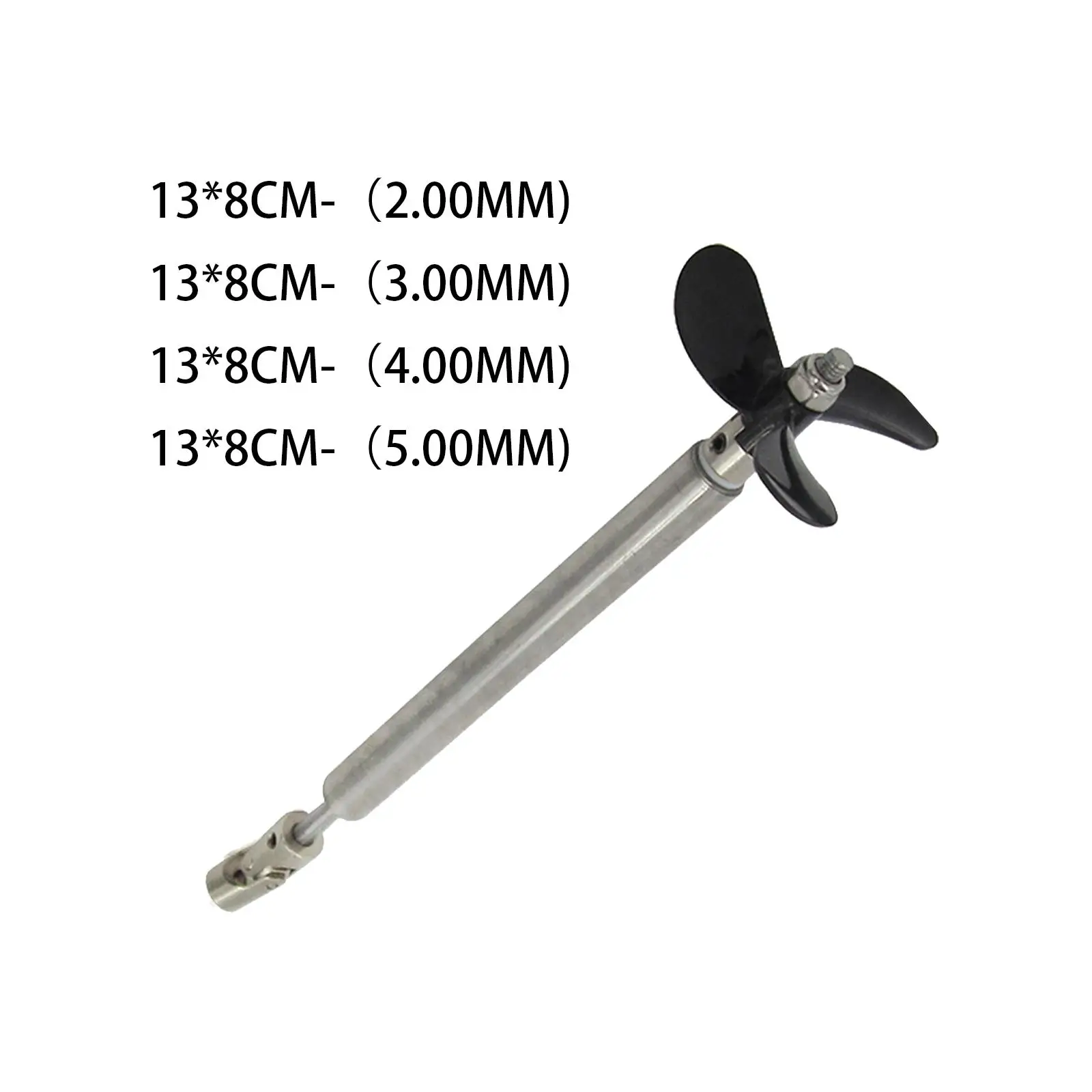 Stainless Steel RC Boat Drive Shaft Assemble Kit,36mm Propeller,80mm Sleeve,130mm Shaft Replacement Parts