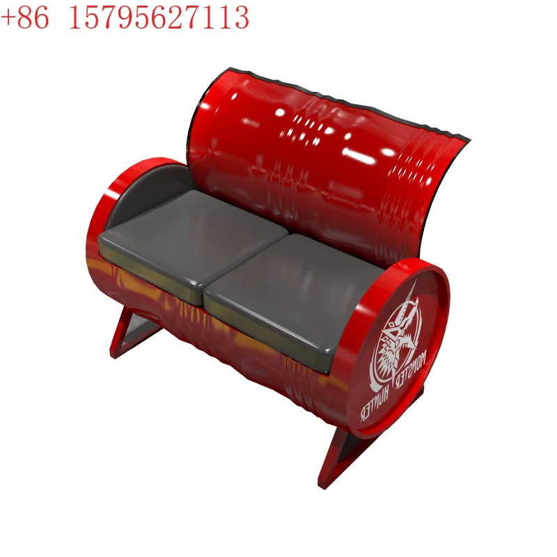 

American retro oil drum booth sofa restaurant bar milk tea shop creative industrial style oil drum booth sofa