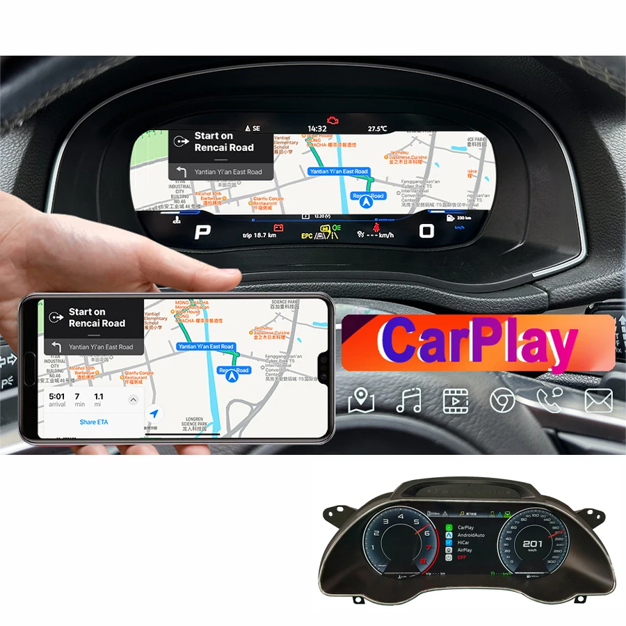 Instrument Cluster Gauge Digital For Audi TT TTS A1 A3 8V A4 A5 A6 A7 Q2 Q3 Q5 Q7 RS5 TT Dashboard Speedometer Virtual Cockpit