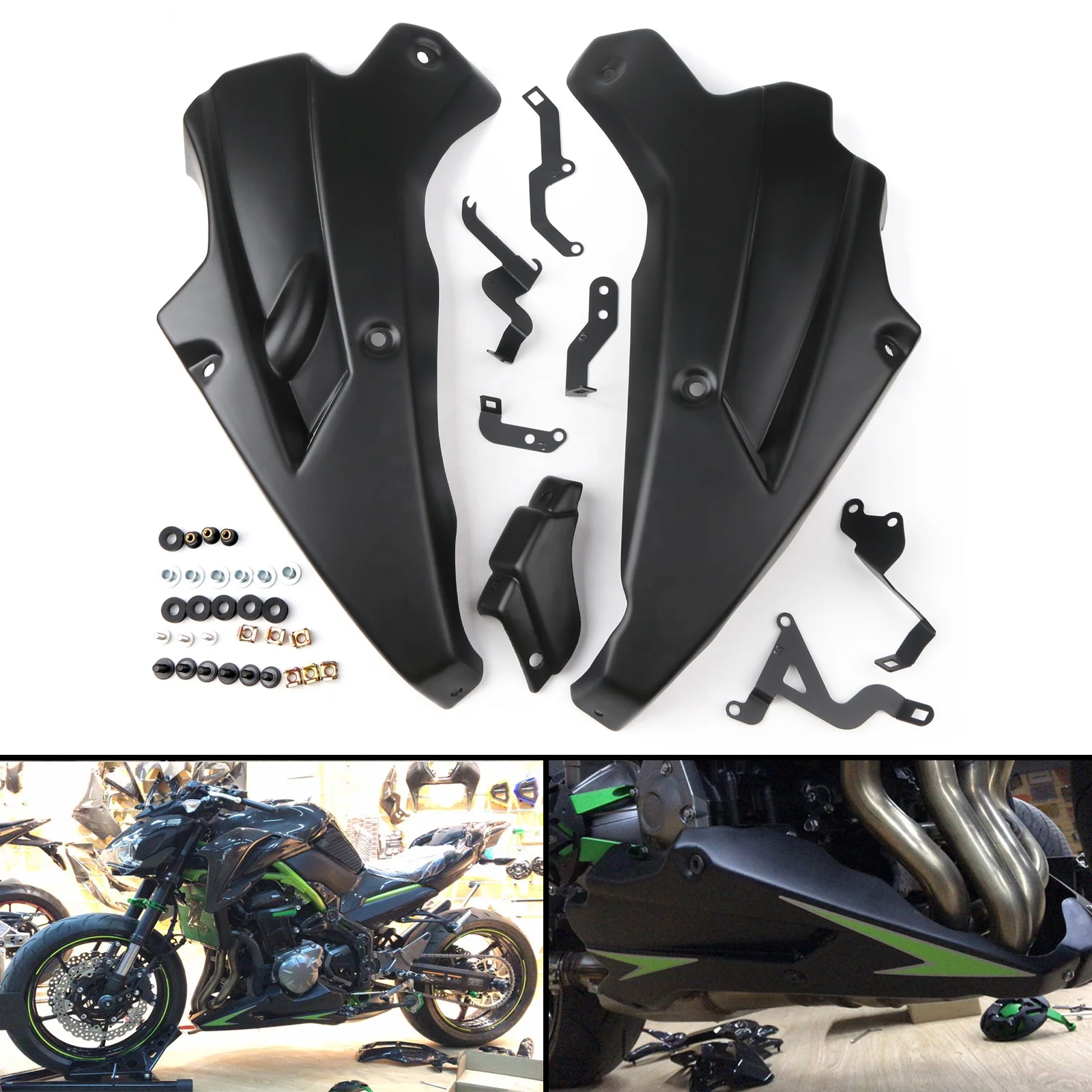 Body Frame Fenders Lower Fairing Panel Cover For Kawasaki Z900 2017-2019
