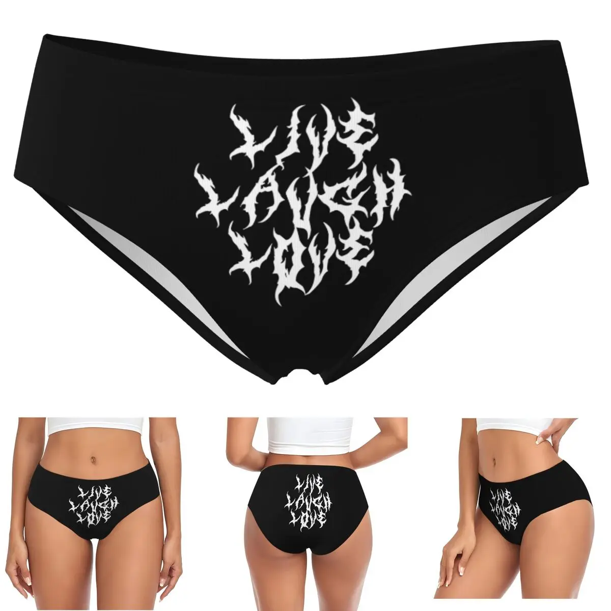 

Трусики на заказ Live Laugh Love, женские удобные трусы, нижнее белье, дышащие женские трусы