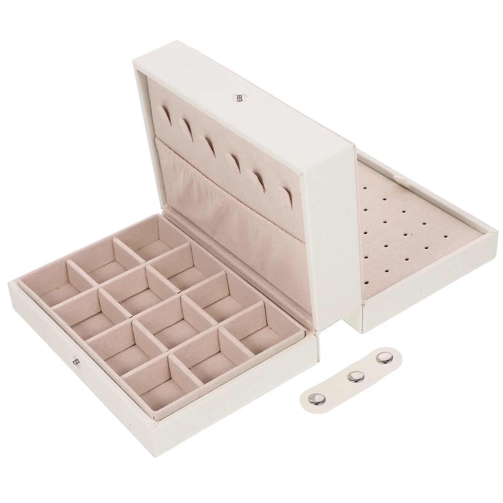 

Jewelry Box Organizer Travel Case Desktop Holder Earring Rings Storage Multilayer Large Capacity Minimalist Design