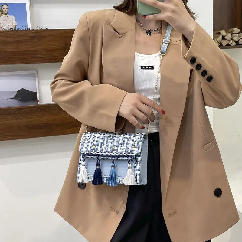 Ethnic Style Minimalist Women's Retro Small Square Bag Summer Trend Casual Fashion Single Shoulder Crossbody Women's Bag