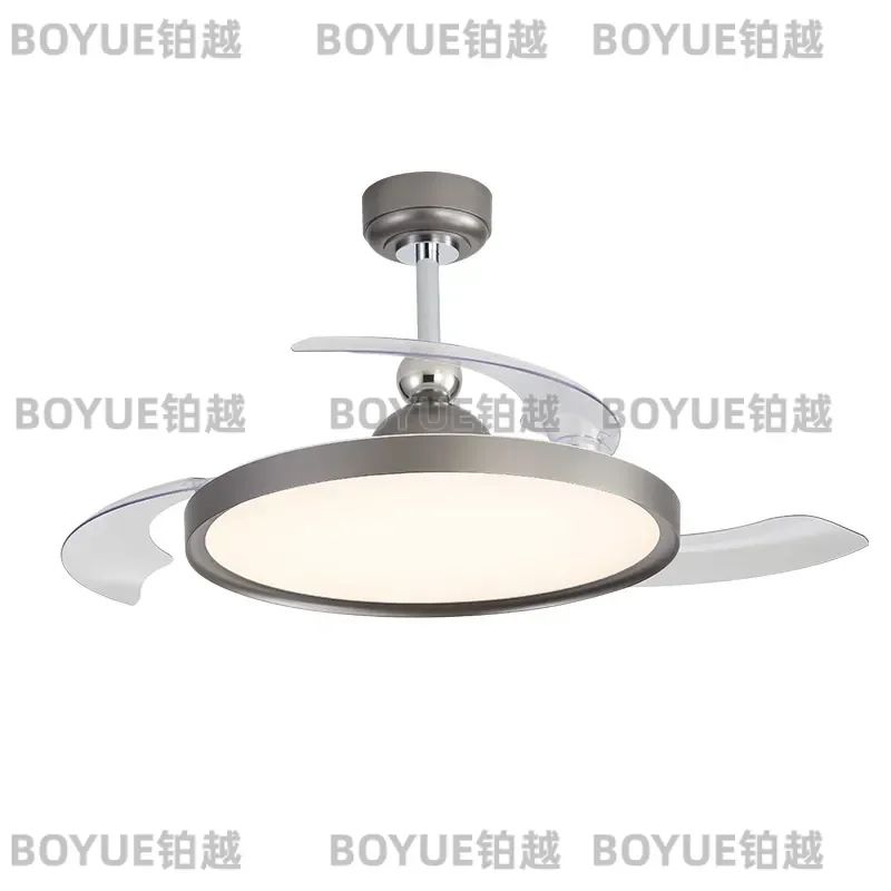 Large Invisible Ceiling Fan Light Silent Electric Fan Lamp Antique Simple Design for Living Room Dining Room Home Decor