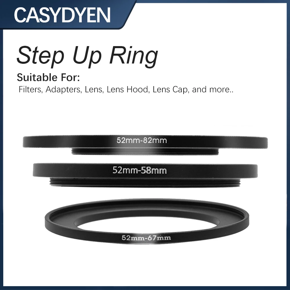 Aluminium Step Up/Down Filter ring 52mm-82mm 52mm-58mm Filter adapter Objektiv adapter Step Up Adapter ring