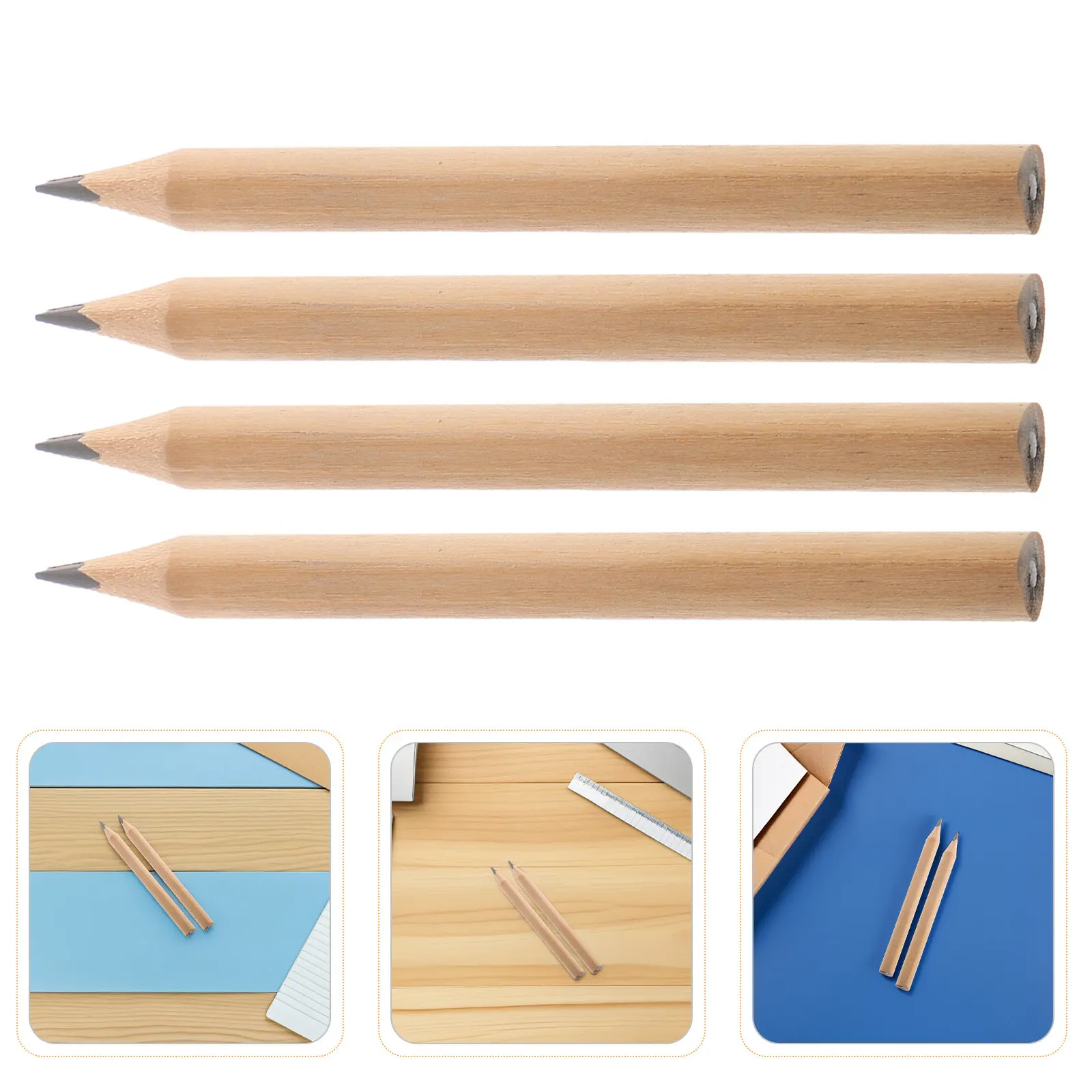 200Pcs Short Mini Wood Pencils Comfortable Grip Writing Drawing Sketching Classroom School Supplies