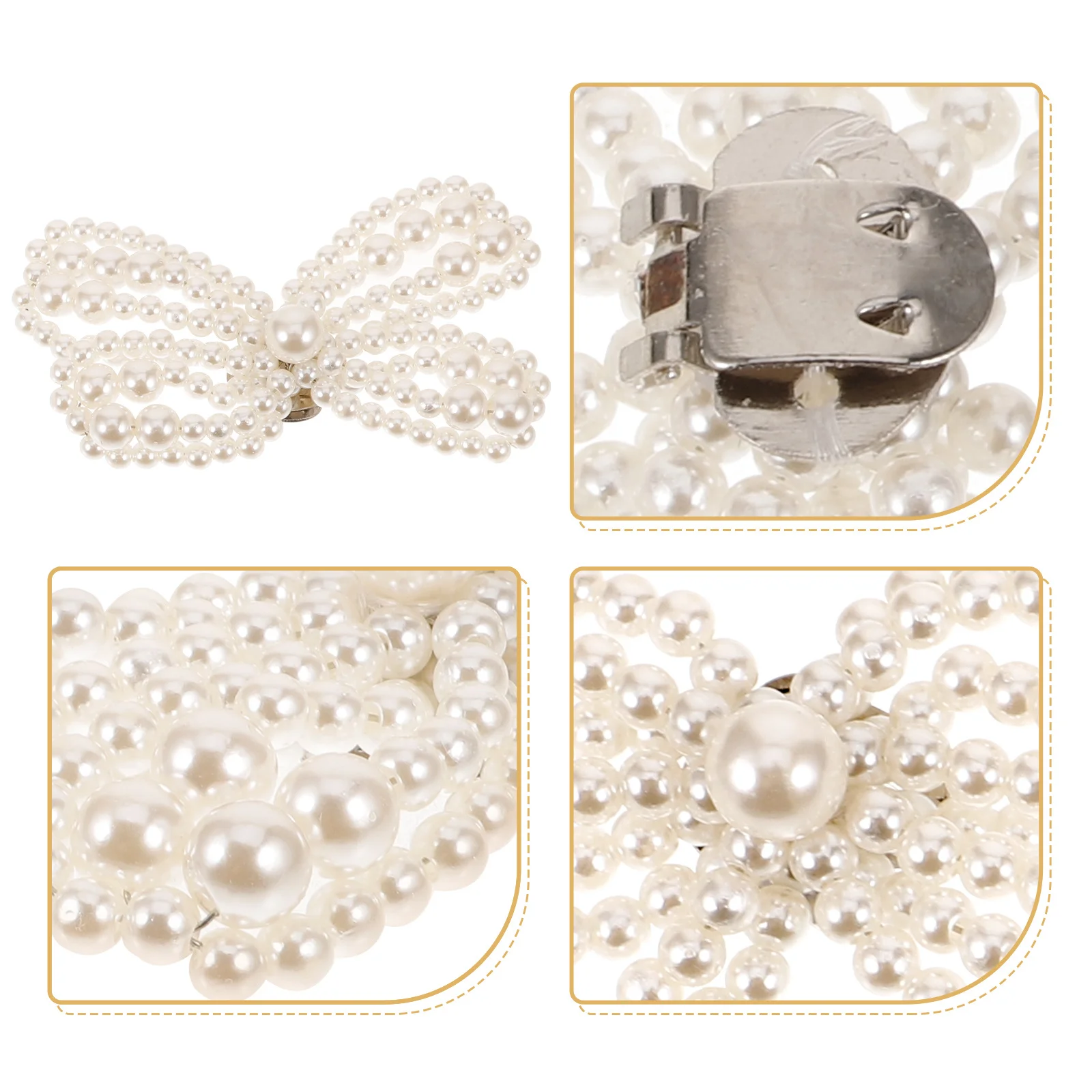 

1Pair High Heels Shoe Clips Elegant Pearl Bow Design Decorative Wedding Shoe Charms for Bridal Shoes Women Party Wear