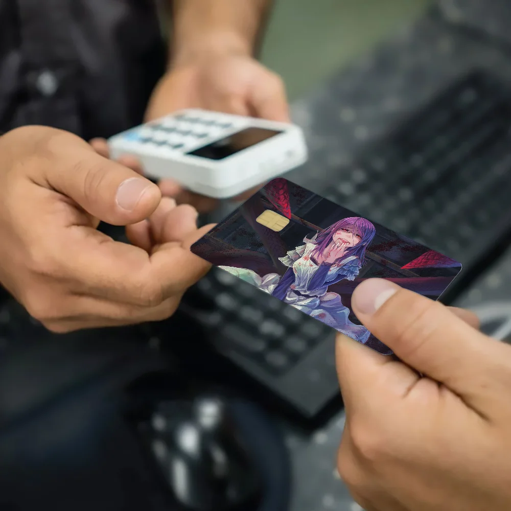 Tokyo Ghoul Kamishiro Rize Game Film Cover Sticker Case For Small Chip Credit Debit Card Front Side