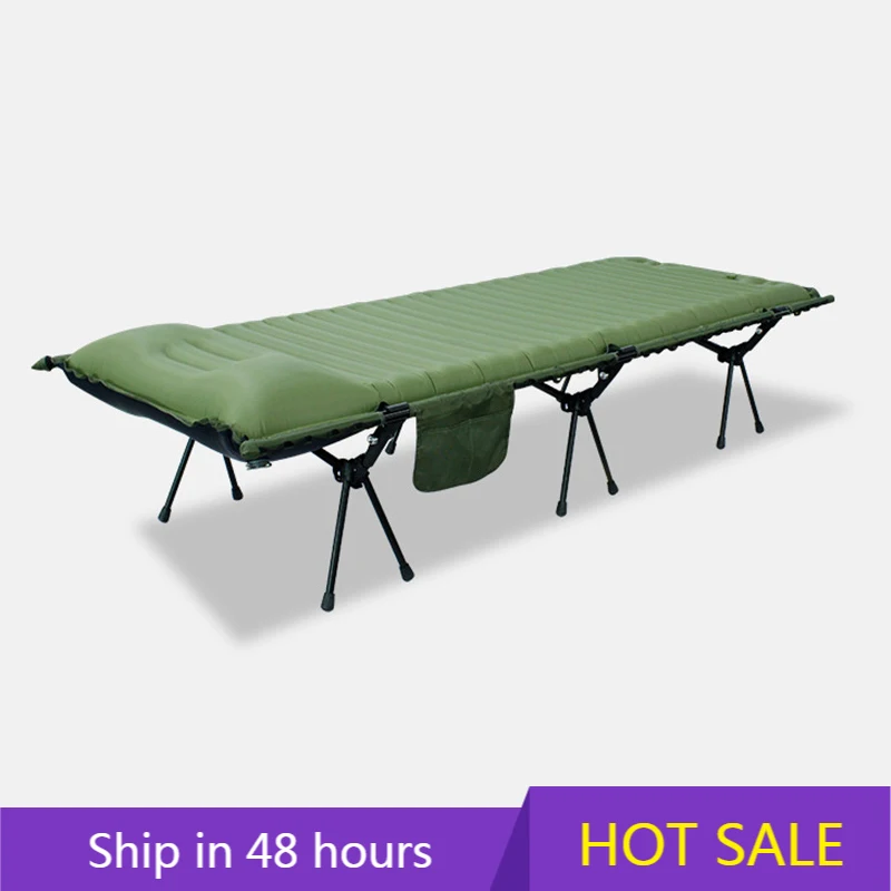 

YTYIN YTYIN Outdoor Metal Multi-functional Folding Camping Cot Portable Inflatable Travel Bed Camping Folding Bed Cot