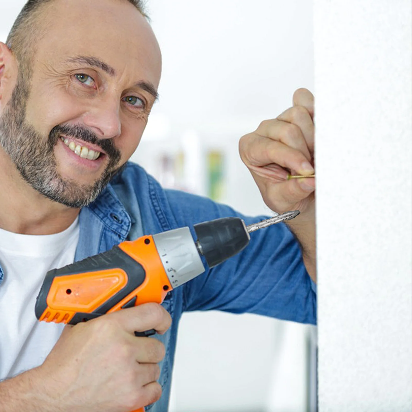 

5Pcs Eccentric Drill Bit Set Impact Resistant Metal Drill Bits for Wall Concrete Drilling Essential Tool Collection