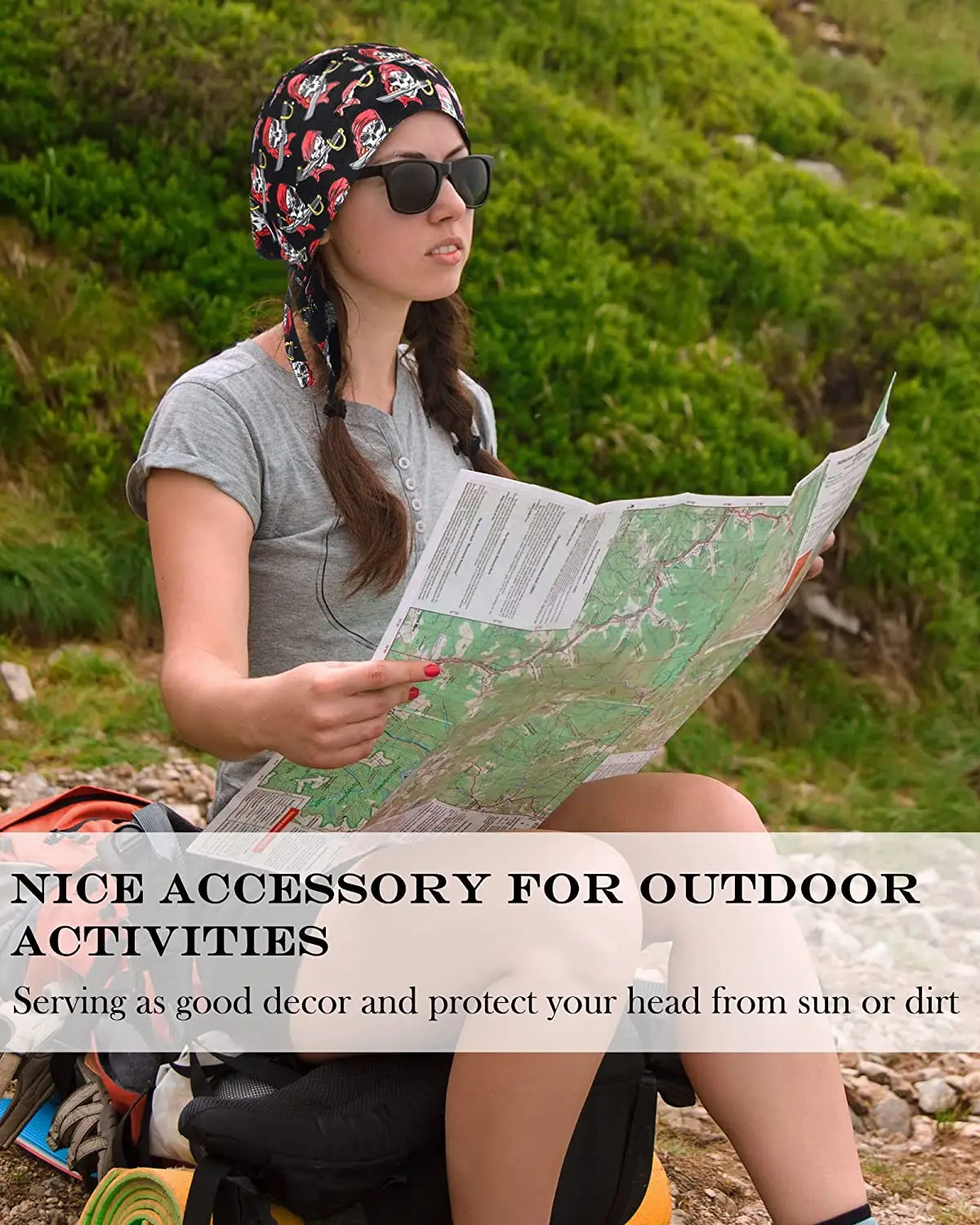 Gorro de pirata con calavera de ciclismo para hombre y mujer, Bandana transpirable, forro de casco, antisudor, UV, diadema deportiva, bufanda, 1