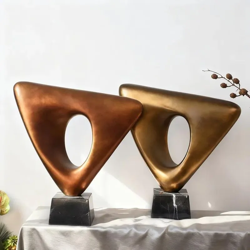 Modern Simple Decorative Arts Handmade Animal Sculpture Ancient Gold Resin Marble High Quality Customizable Design Home