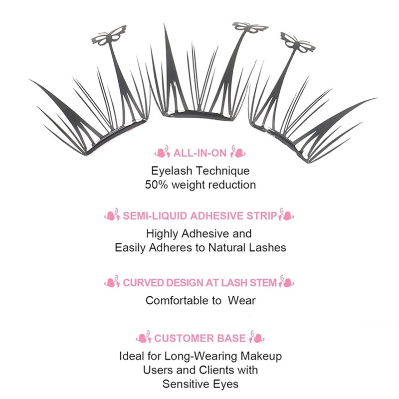 خالية من الغراء خفيفة للغاية الرموش الصناعية الأميرة كسول رمش الطبيعية إعادة استخدامها الطبيعية تأثيري الجمال ماكياج لاش مجموعات مستحضرات التجميل