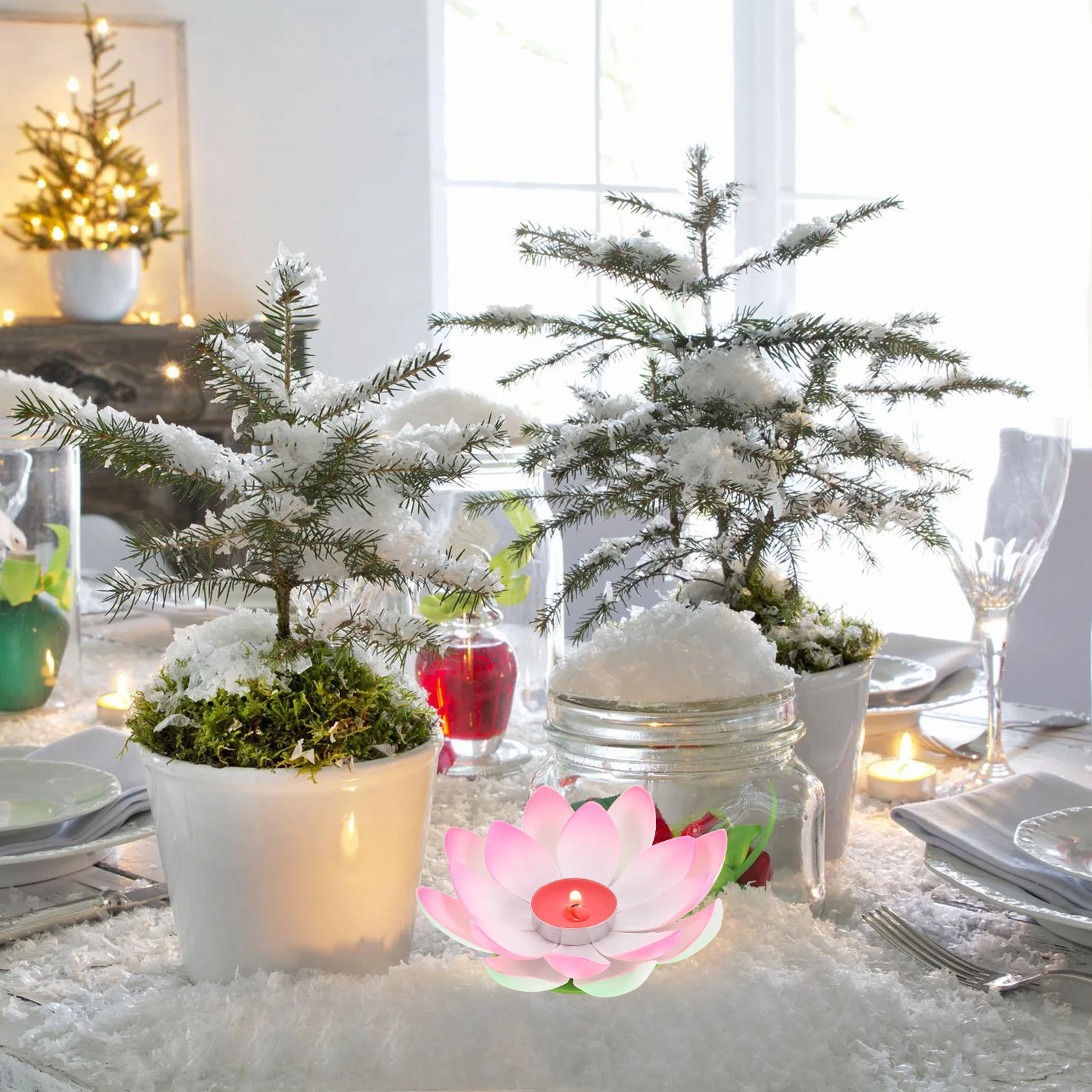 

3шт лампа лотоса вотивное благословение украшение сада винтажный чайный светильник декоративные свечи