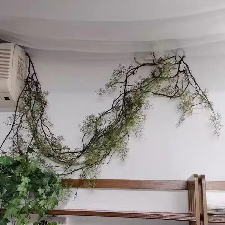 1 Stück, 140 cm künstliche Ranke, biegsamer grüner Rankenbaum zum Aufhängen, Wanddekoration, künstliche grüne Pflanzen für Klimaanlagenrohre und Rohrleitungen – Detail 10
