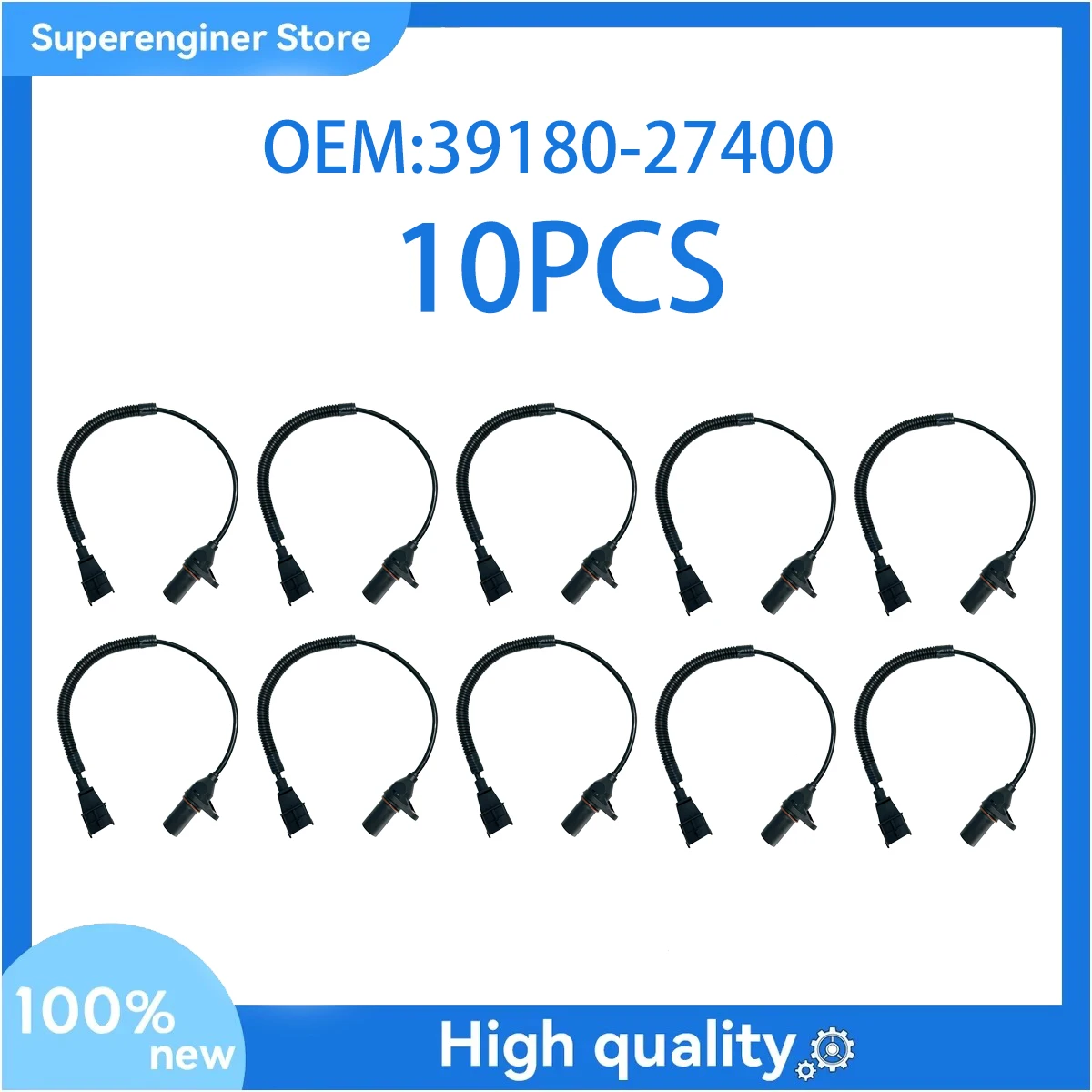 

10 шт. 39180-27400 39180-27000 Совершенно новый датчик положения коленчатого вала, подходит для Hyundai Azera Tucson KIA Sportage 3918027400