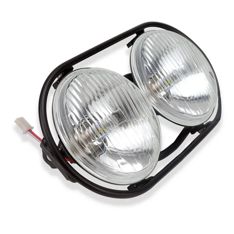 Efficientt-Motorcycle Spotlight LED Dual Round Headlight High And Low For Honda ZOOMER RUCKUS Scooter
