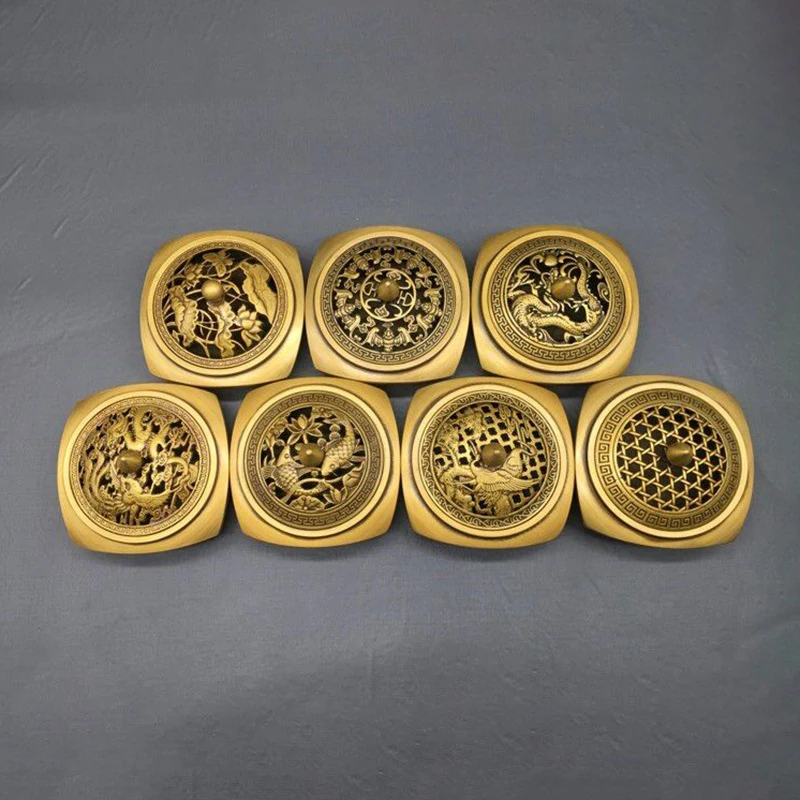 ornament for home, brass disc and stick incense burner craft decoration