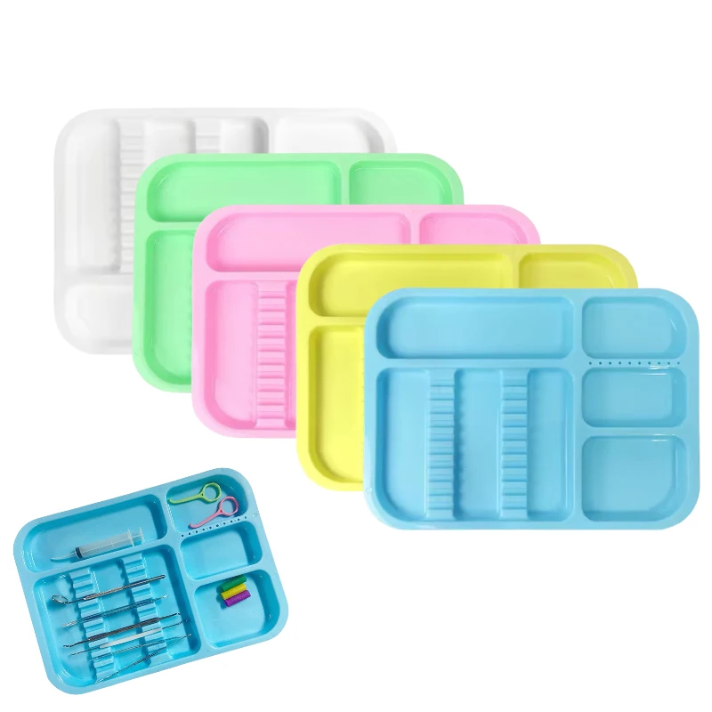 1Pcs Plastic Dental Instrument Tray Separate Tray Autoclavable Plastic Divided Split Trays for Medical Tattoo Dentistry Tools