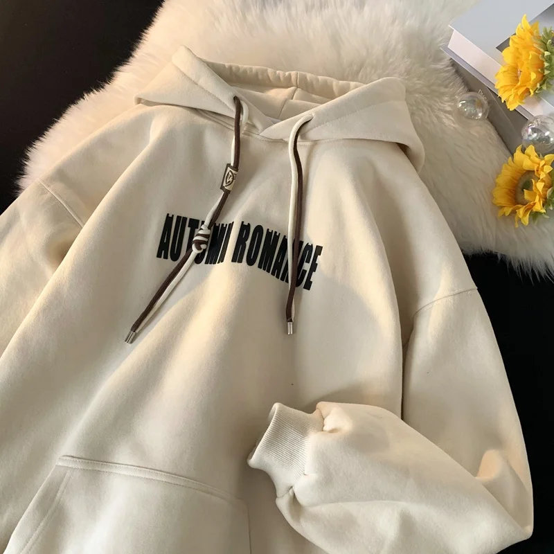 

Мужская толстовка с капюшоном, весенне-осенняя, утепленная, с буквенным принтом, спортивная одежда, повседневная зимняя мужская одежда