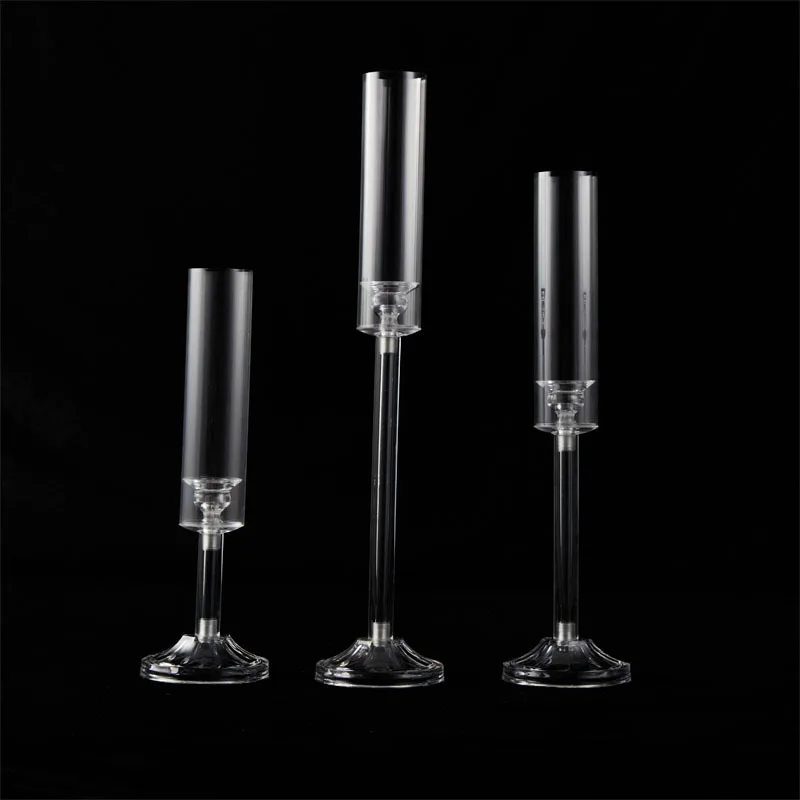 

3 Pack Simulated Crystal Candlesticks Acrylic Candlestick Centerpieces Road Lead Candlestick Centerpieces Wedding Decorations