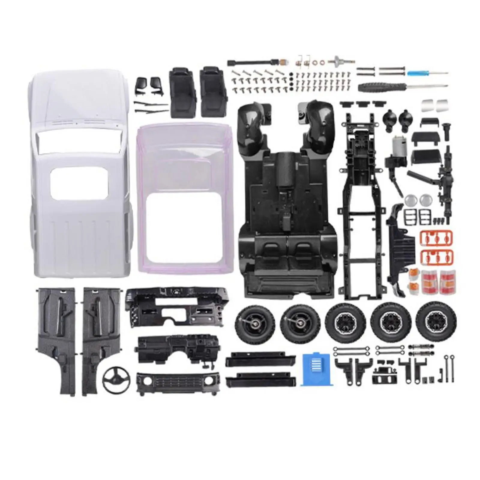 All Terrain RC Crawler Car Kit 1 14 Scale DIY Unassembled 4WD Hobby Truck Model with 280 Motor for LD1297