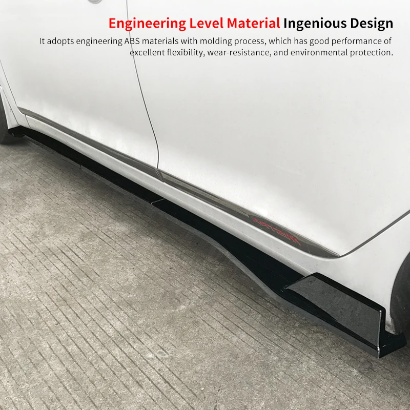 

For Hyundai Elantra 13-2019 Car Side Skirts Protector Accessory Carbon Fiber Extension Splitters Body Apron Lip Splitter Winglet