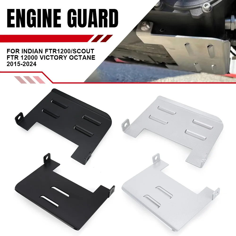 Engine Skidplate Motorcycle Engine Protection Guard Skid Plate Cover For Indian FTR1200/Scout FTR 12000 Victory Octane 2015-2024