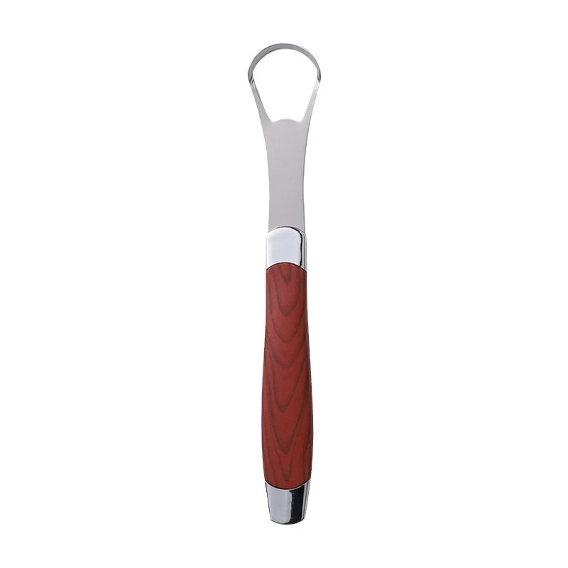 Raspador de lengua de acero inoxidable, 1 piezas, limpiador de aliento fresco, limpieza de lengua recubierta, cepillo de dientes, herramientas de cuidado de higiene bucal