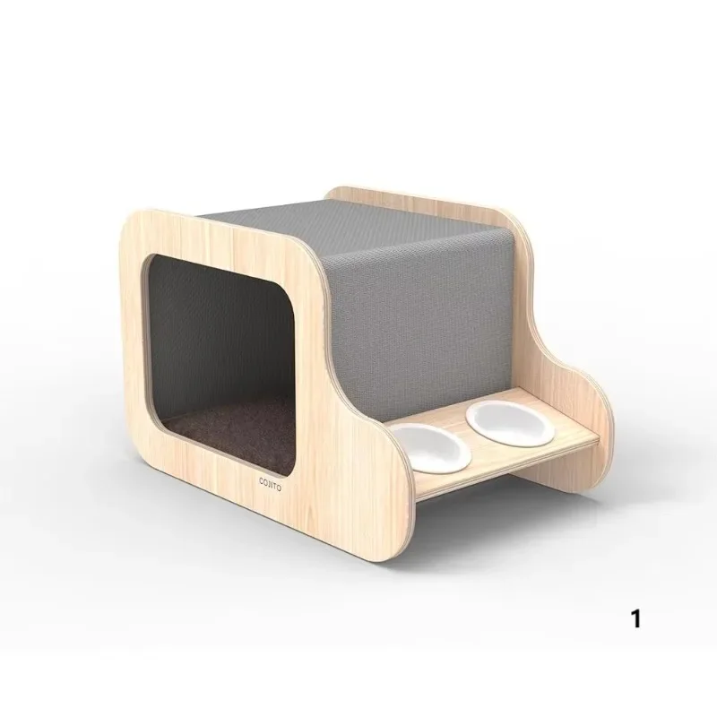 

Foldable cat tree house for indoor and outdoor waterproof wood