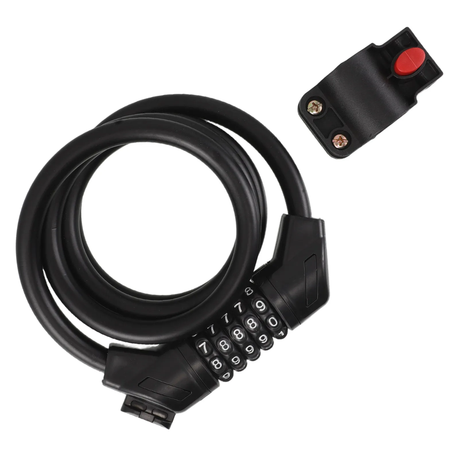Bicycle Lock 5-Digit Password Steel Cable Lock Portable Lightweight Anti-Theft Security for E-Bike Mountain Bike Scooter Cycling