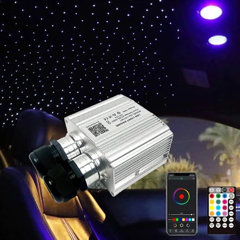 Optical Lighting Phone APP Twinkle Fiber Engine RF Music Control Cable Starry Effect Ceiling Lights Dual Head Car Lights Room Lamp New