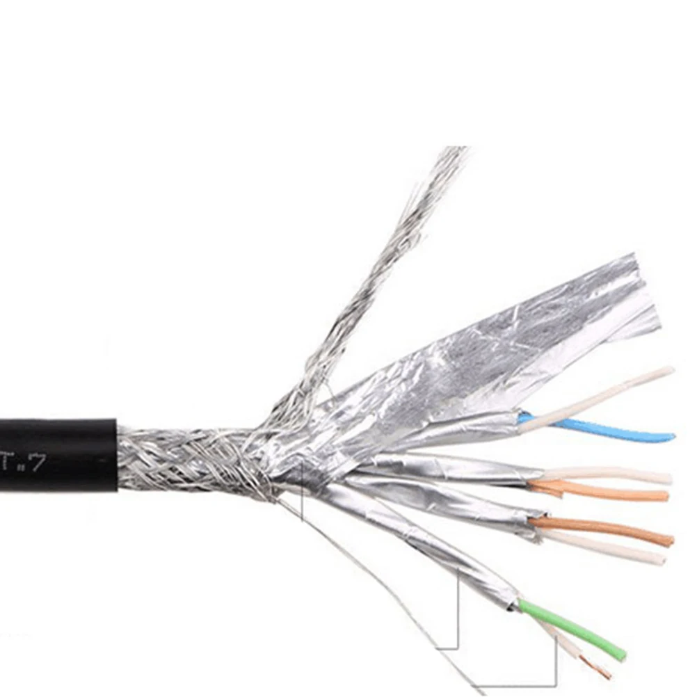 

Premium Cat7 Ethernet 10Ft Nylon Braided 10Gbps Lan Network For Router Modem Pc Printer Switch Box Nas Server Bare