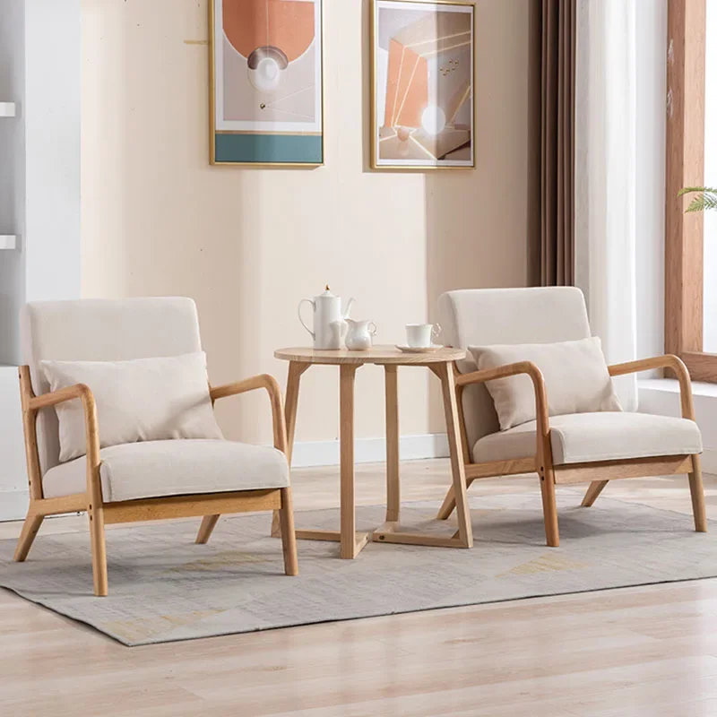 Sillas individuales japonesas para sala de estar, sillón minimalista y elegante, muebles cómodos para salón