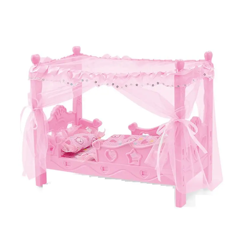 Bed For 12 Inch Dolls Kids Toys Miniature Dollhouse Furniture Fast Shipping Things  Girl' Birthday Present Play Toy Kid DIY Game