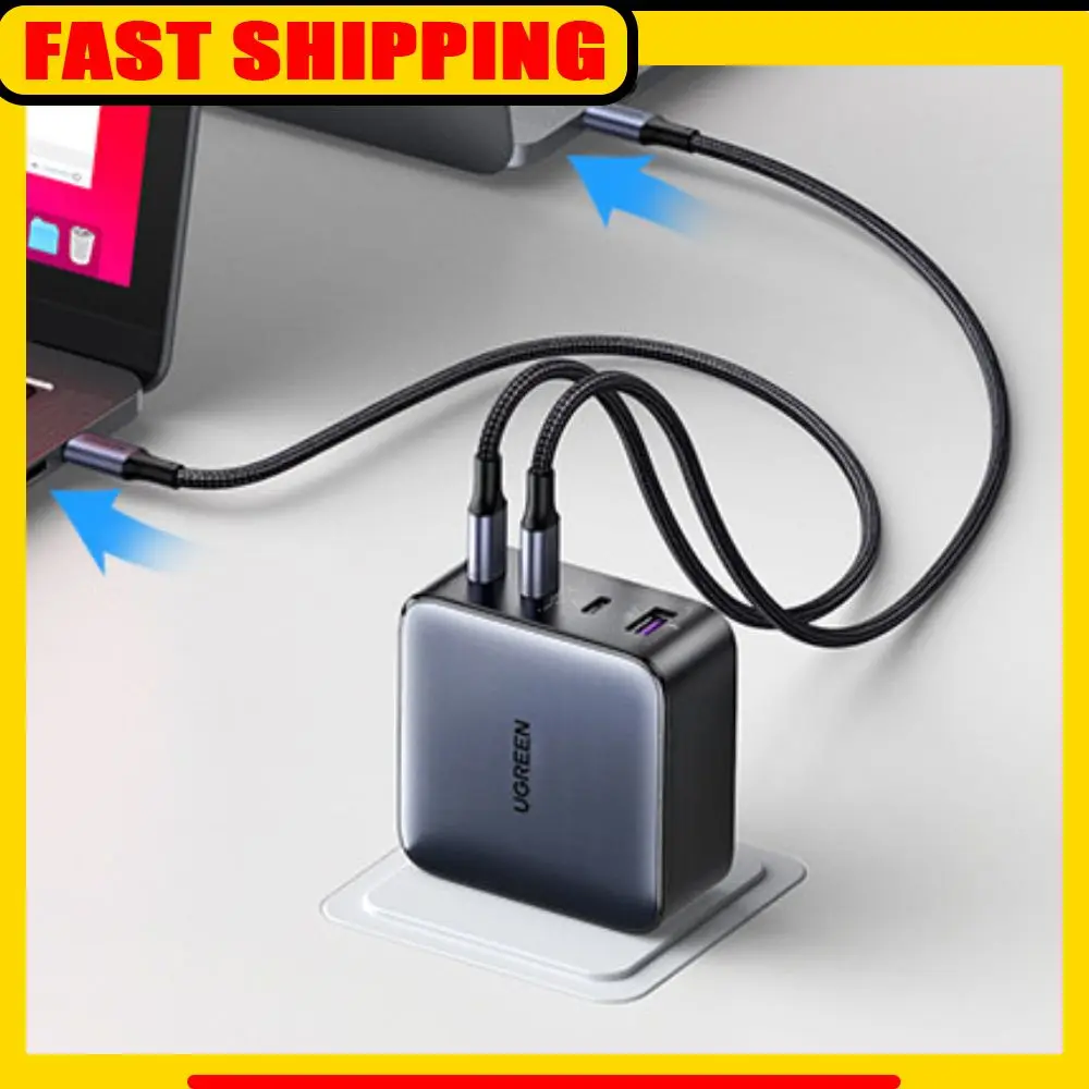 

UGREEN 100 Вт GaN Зарядное устройство из нитрида галлия Type-C 4 в 1 Быстрое зарядное устройство для настольного ноутбука для iPhone17 16 15 Pro Max Портативный планшет