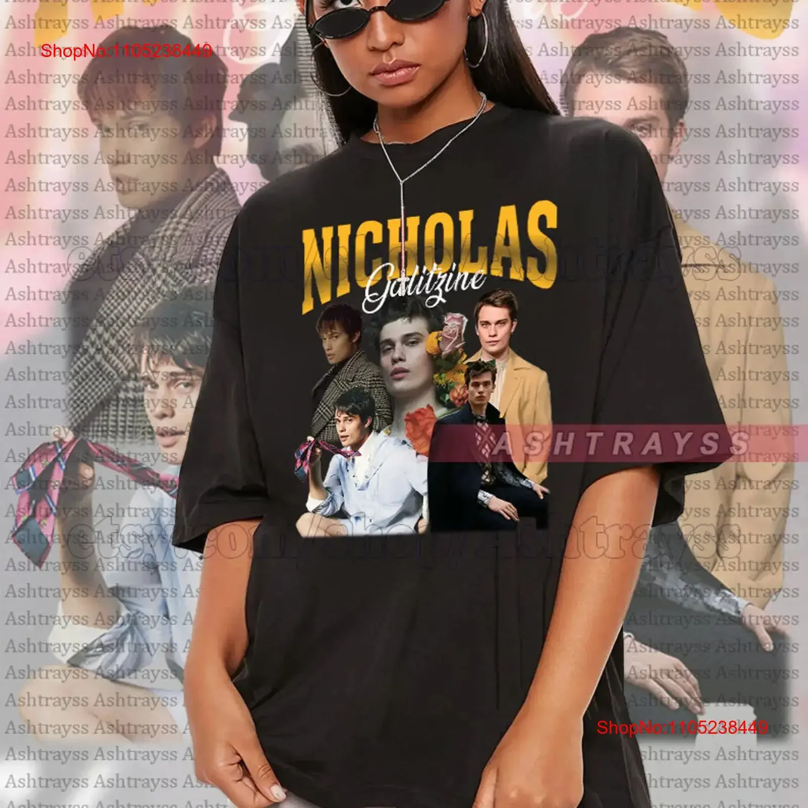 Nicholas Galitzine Vintage Bootleg T Shirt tee vintage Washed Versatile Top For Everyday Wear Stretched homme Comfortable