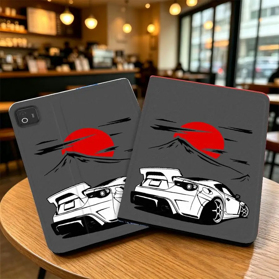 with Pencil Slot Case for Xiaomi Pad 5 6 7 8 Pro Pad 6s Pro 7 Ultra Redmi Pad SE K Pad 8.8 9.7 12.4 Inch Drift Sports Car
