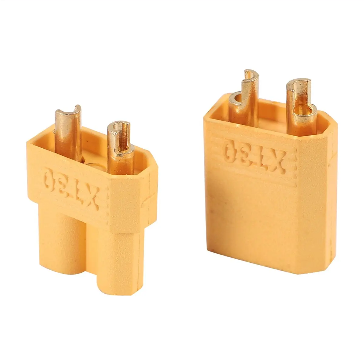 DT17 15 Pairs XT30U Male Female Battery Connectors, Brass 30A, with Heat Shrink Tube, for RC Lipo Drone Car