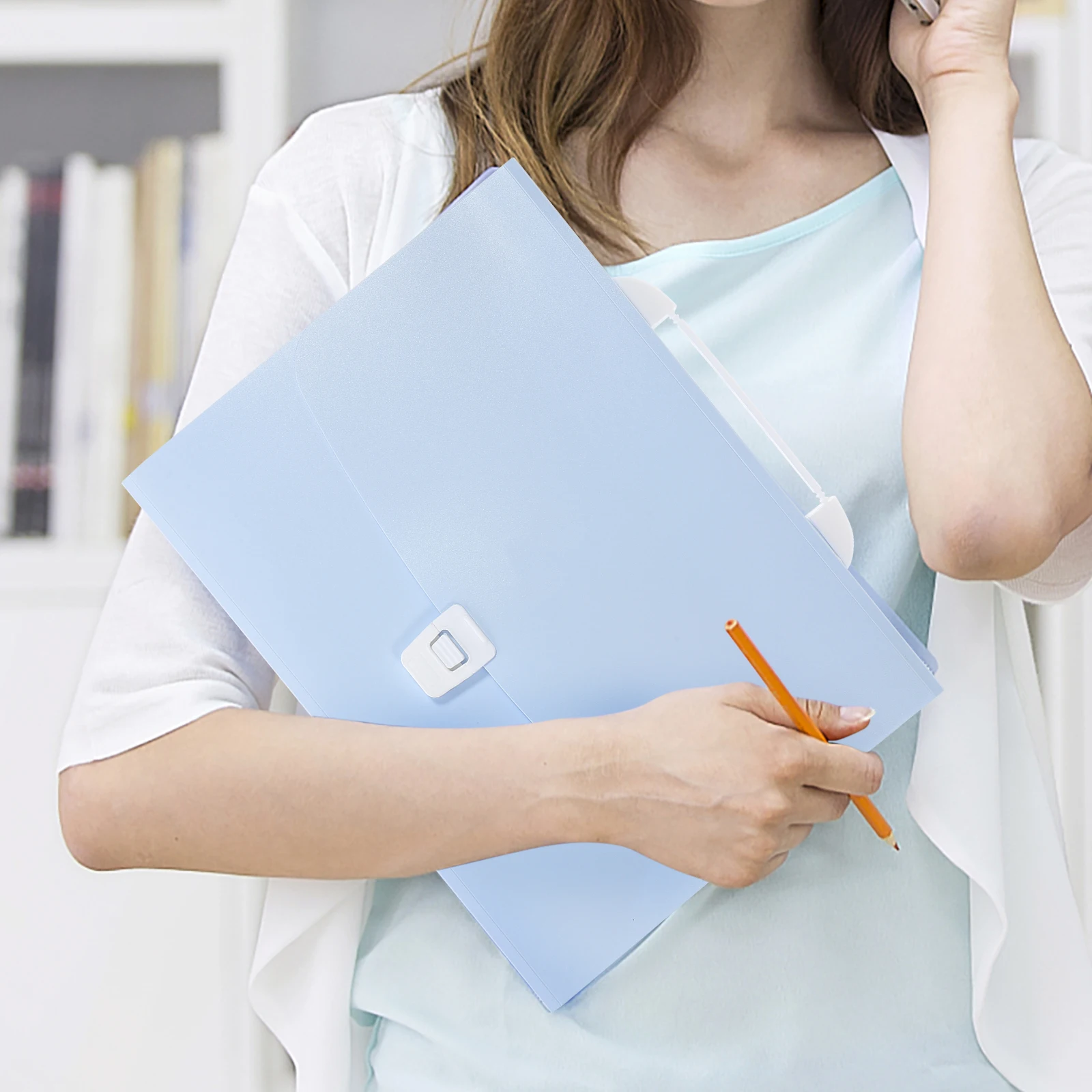 

Document Folder Bag Plastic Expanding File Organizer Portable Receipt Organizer Business Cards Holder Lightweight