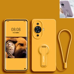 Phone Cases for Huawei Nova 10 9 8 7 11 Pro Nova10 Nova9 Silicone Case Camera Protection Liquid With Holder Soft Cover Funda