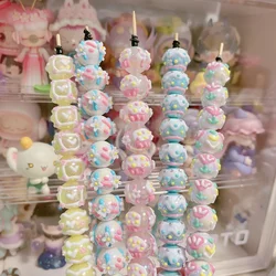 New Arrival Round Mix Milky Kiss Princess Sakura Animal Fruit Ribbon Mix Drawing Handmade Beads DIY Charms for Bracelet