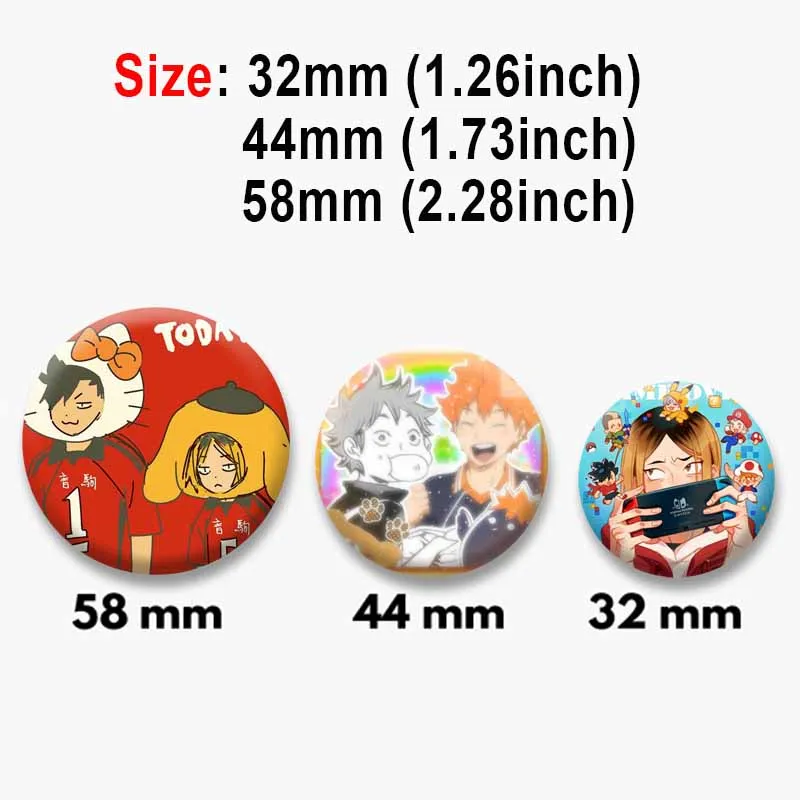 Aanpasbare Tobio Kageyama Kenma Kozume Zachte Knop Pins Creatieve Anime Badges Sieraden Broches Cadeaus voor Vriend Kids